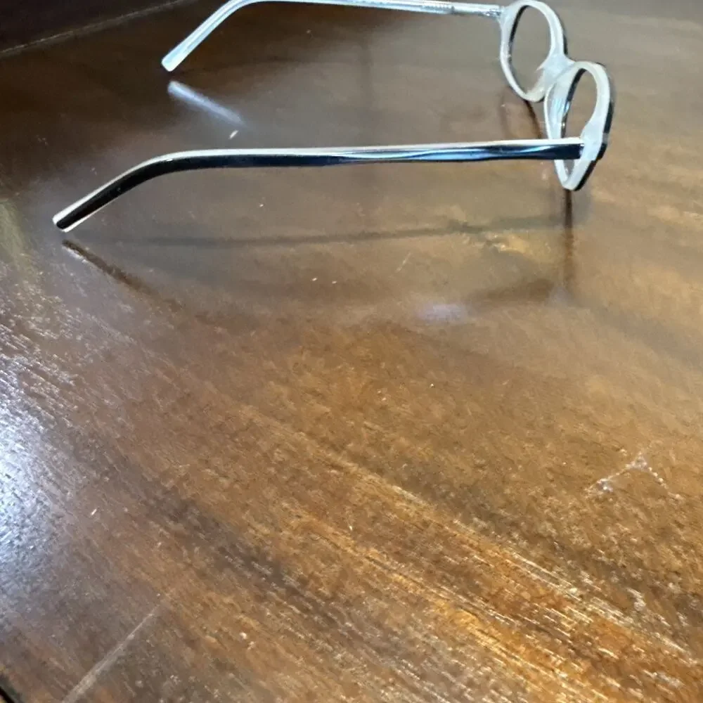 Celine Eyeglasses Frame Col.503 Women's Black Gray Plastic Oval Full Rim 49-135